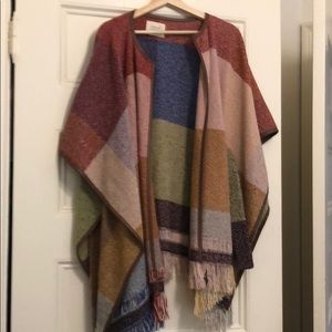 Anthropologie woven poncho